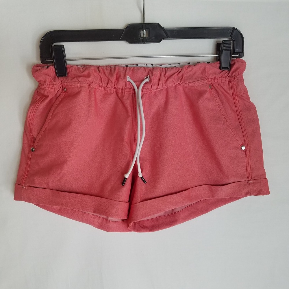 Lululemon Womens Red Elastic Waist Drawstrings Casual Shorts Size 6